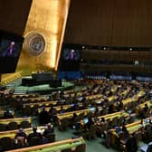 United Nations Secretary-General Antonio Guterres addresses the UN General Assembly at the organisation's headquarters in New York City (Picture: Angela Weiss/AFP via Getty Images)