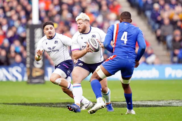 Scotland's Oli Kebble in action during the Guinness Six Nations match against France.