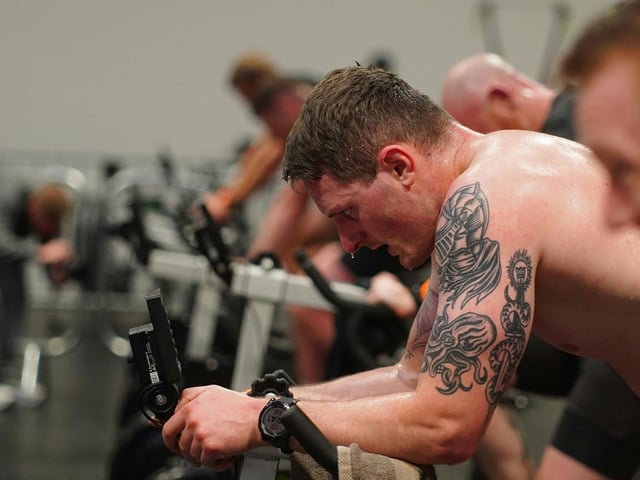 Tom during a fitness event