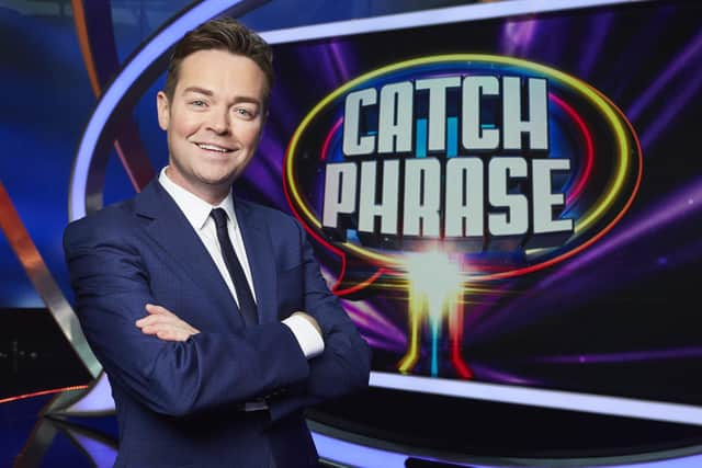 Catchphrase, the ever-popular quiz show which STV Studios is back in production for currently.