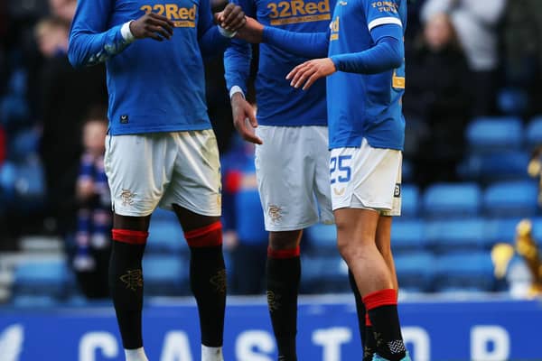 Calvin Bassey is set to leave Rangers but Kemar Roofe isn't.  (Photo by Craig Williamson / SNS Group)