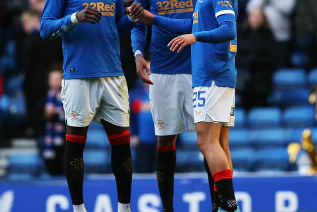 Calvin Bassey is set to leave Rangers but Kemar Roofe isn't. (Photo by Craig Williamson / SNS Group)
