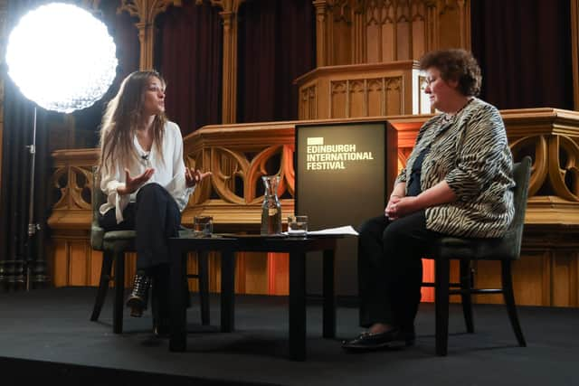 Edinburgh International Festival director Nicola Benedetti was interviewed by The Scotsman critic and commentator Joyce McMillan at The Hub. Picture: Scott Louden