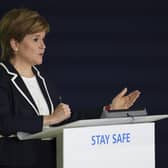 Nicola Sturgeon during the briefing on Thursday