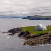 Computer generated image (CGI) issued by SaxaVord UK spaceport of a rocket taking off from Lamba Ness in Unst. The UK's first orbital rocket launch could blast off from the Shetland islands in October or November this year, spaceport bosses have said. SaxaVord spaceport, on the northern tip of the Shetland Islands, is preparing to host the first vertical launch of satellites from UK soil.