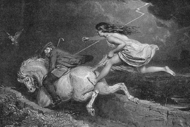 Tam O'Shanter riding his mare from the ‘hellish legions’ –  ‘Ae spring brought off her master hale But left behind her ain gray tail’. If only he’d carried out a risk assessment for the timing of his journey home... (Picture: Hulton Archive/Getty Images)