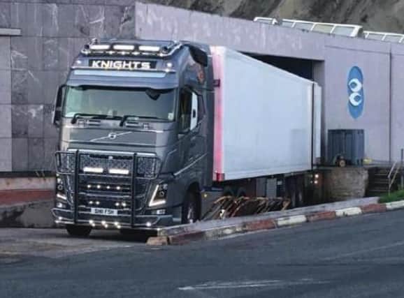 Paul Knight's  lorries have been left stuck by the ferry ban