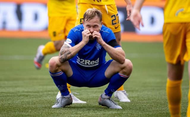 Scott Arfield has a knock but the manager is hopeful he will be available for Sunday's match
(Craig Williamson / SNS Group)