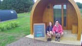 Kid-free zone: Morag Sallabanks and her husband Jonny at their glamping site