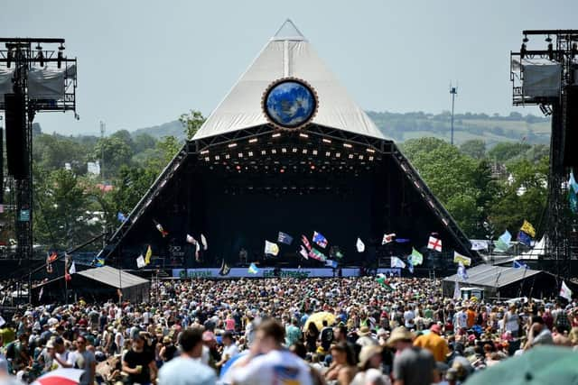 Glastonbury's Pyramid Stage. Image: Getty Images