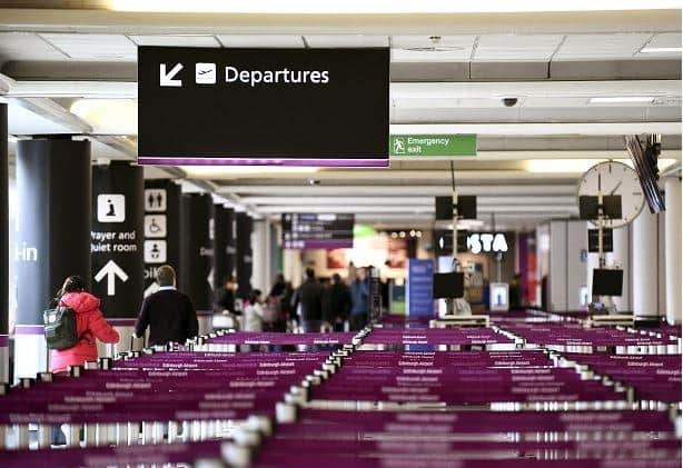 A quieter than usual Edinburgh Airport