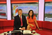 Presenters Bill Turnbull and Susanna Reid on the BBC Breakfast set in Salford, 2012. Mr Turnbull has died at the age of 66, his family has said. Issue date: Thursday September 1, 2022.