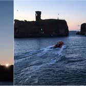 Dunbar’s RNLI volunteers broke off from a first aid care training course to deal with a real life casualty in challenging circumstances on Friday.