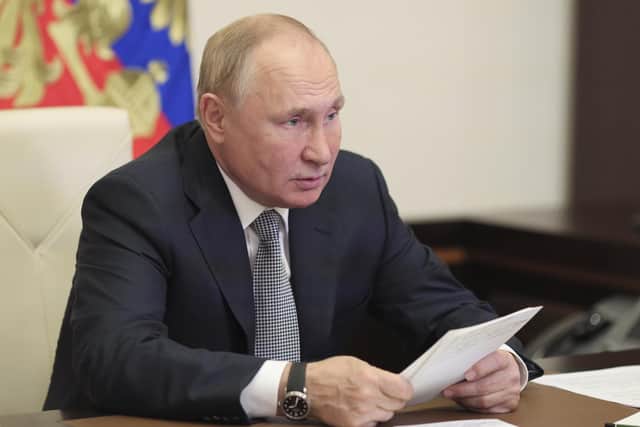 Russian President Vladimir Putin will not attend the COP26 climate summit in Glasgow, according to the Kremlin. (Evgeny Paulin, Sputnik, Kremlin Pool Photo via AP)