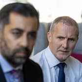 Health Secretary Michael Matheson during a visit to the Thistle Foundation in Edinburgh with First Minister Humza Yousaf