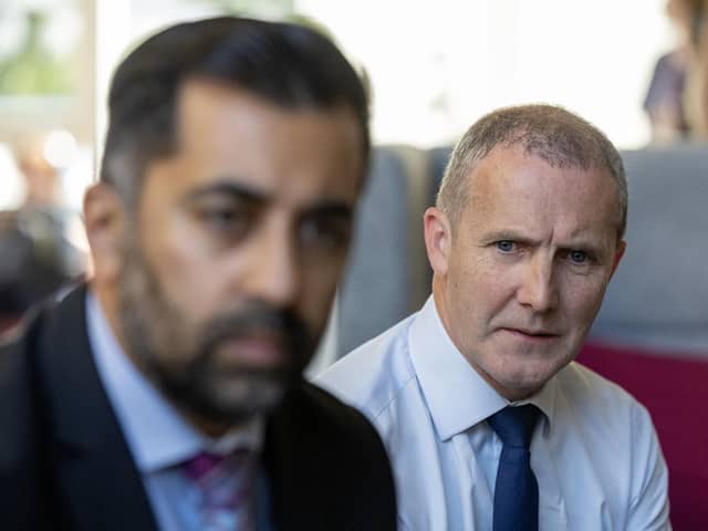 Health secretary Michael Matheson during a visit to the Thistle Foundation in Edinburgh with First Minister Humza Yousaf. Picture: PA