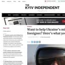 The Kyiv Independent's most popular story is about how foreigners can support Ukraine in person