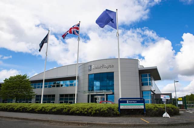 Around 820 staff are based at the Rolls Royce plant in Inchinnan, Renfrewshire. Picture: Ross MacDonald / SNS Group