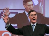 Jacob Rees-Mogg dismissed Scottish Conservative leader Douglas Ross as a 'lightweight' (Picture: Daniel Leal/AFP via Getty Images)