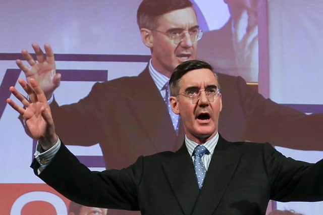 Jacob Rees-Mogg dismissed Scottish Conservative leader Douglas Ross as a 'lightweight' (Picture: Daniel Leal/AFP via Getty Images)