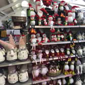 Christmas merchandise is also on sale.