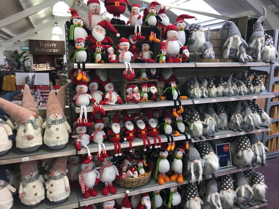 Christmas merchandise is also on sale.