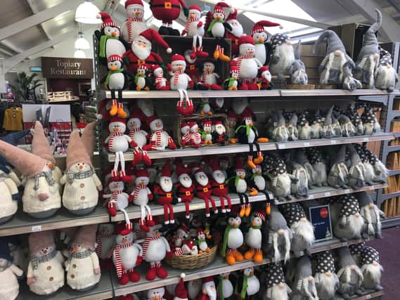 Christmas merchandise is also on sale.