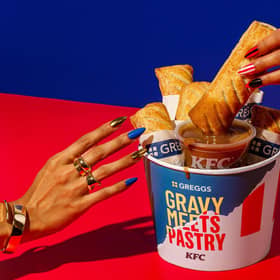 Greggs and KFC have teamed up to see what UK consumers think of sausage rolls drenched in gravy. Picture: Greggs/PA Wire
