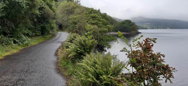 A stretch of the old A82 which now forms part of the cycle path near Firkin Point. Picture: The Scotsman
