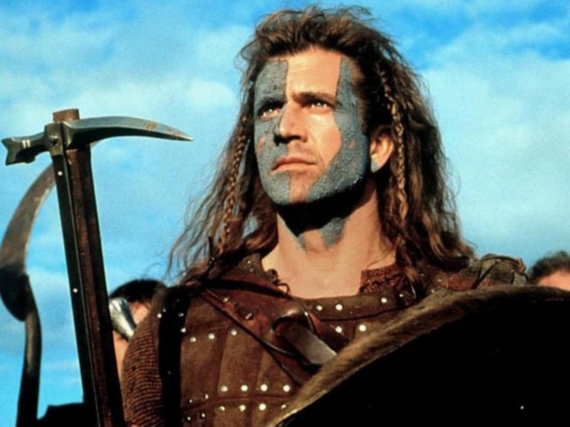 Despite being criticised for historical inaccuracies the 1995 hit movie Braveheart is almost synonymous to 'Scotland' at this point - it famously stars Mel Gibson as William Wallace.