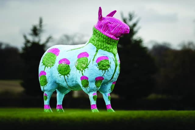 Charity raffle offers chance to take home a sheep from the RHS’s popular art trail, including The Scotsman’s unique ‘Woolly Thistle.” Picture – supplied.