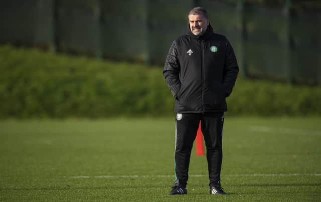 Ange Postecoglou during Celtic training at Lennoxtown, on December 01, 2021, in Glasgow, Scotland. (Photo by Ross MacDonald / SNS Group)