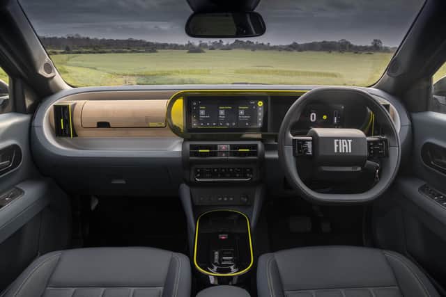 Stylistically there are references to the strong, bold and successful Fiats of the past