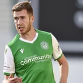 Josh Vela, in action for Hibernian in July 2019, is 'set to sign' for Celtic legend Scott Brown at Fleetwood Town.