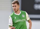 Josh Vela, in action for Hibernian in July 2019, is 'set to sign' for Celtic legend Scott Brown at Fleetwood Town.