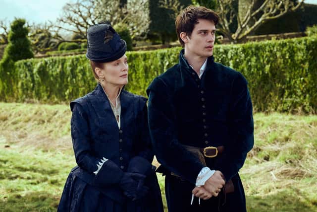 Julianne Moore and Nicholas Galitzine in Mary & George. Picture: ©Sky UK