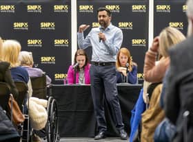 Humza Yousaf defeated Kate Forbes and Ash Regan in the SNP leadership contest (Picture:Jane Barlow/pool/Getty Images)