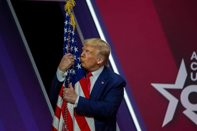 Scottish politicians must not be reduced to the flag-waving and meaningless slogans of Donald Trump (Picture: Tasos Katopodis/Getty Images)