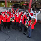 Children and teachers at St Francis Xavier's Primary School in Falkirk will be cheering on former pupil Craig Eddie in the final of ITV's The Voice on Saturday. Picture: Michael Gillen.