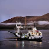 .The Corran ferry preparing to dock at  Nether Lochaber. Picture: Neil Hanna