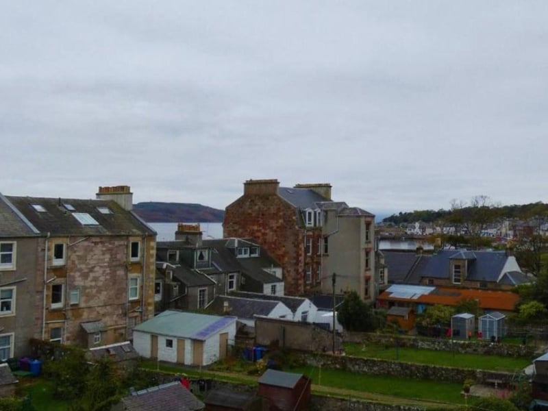 Coastal property in Scotland doesn't have to cost a huge amount - as this one bedroom studio flat in Millport, on the Isle of Cumbrae, shows. Located on George Street, it's just one block away from the beach - and the famous Crocodile Rock. The price is a fixed-price £40,000. For more information, contact Robert Duff & Co.