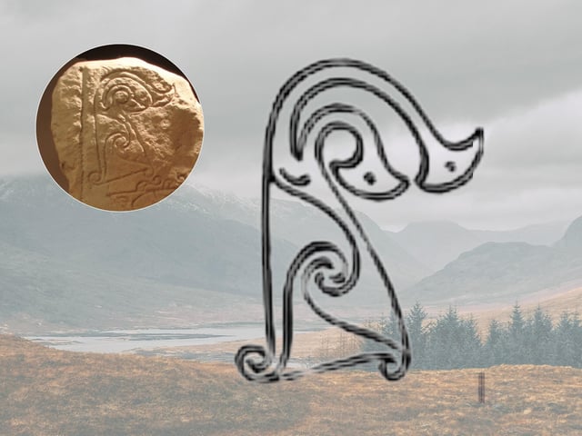 Some Pictish symbols are difficult to categorise such as this flower as it is not an animal, a geometric design nor an everyday utensil. However, this may not be entirely accurate. Experts report that the Picts used a particular plant dye for their tattoos that also had healing properties; it may have been lathered onto battle wounds to prevent infection. Therefore, this plant could be symbolic of their use of natural resources.