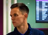Lawrence Shankland at Edinburgh Airport