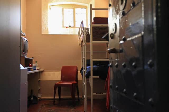 A general view of a cell in  B Hall at HMP Barlinnie in Glasgow. Picture: Jeff J Mitchell/Getty Images