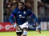 Olujare Oguntibeju in action for Scotland during a Six Nations Under-20 match against England at the DAM Health Stadium on February 4. (Photo by Ross Parker / SNS Group)