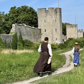 Fans of medieval life in Visby  (Picture: Steven Robertson)