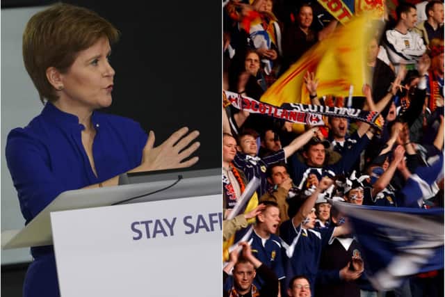 The First Minister address football fans across the country in a video for Radio Clyde