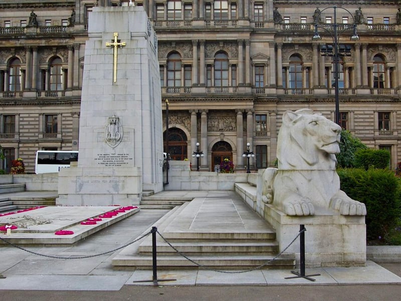 Also known as the Glasgow War Memorial, you can find the large granite cenotaph in George Square. The ‘Cenotaph’ which is said to mean ‘empty tomb’ is dedicated to those who lost their lives in the First World War, honouring their sacrifice.