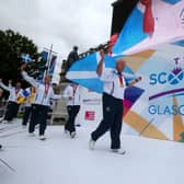 Team Scotland medalists during the Commonwealth Games parade in Glasgow. Photo: Andrew Milligan/PA Wire.