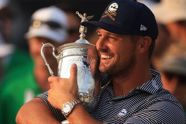 Bryson DeChambeau poses with the trophy after winning the 124th US Open at Pinehurst Resort in North Carolina. Picture: Sean M. Haffey/Getty Images.
